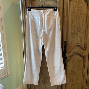 Banana Republic White Pants Fly Front Straight Leg Size 10L